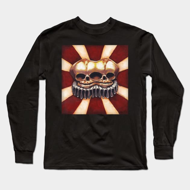 Ansekenamun - Siamese Skulls Long Sleeve T-Shirt by Ansekenamun